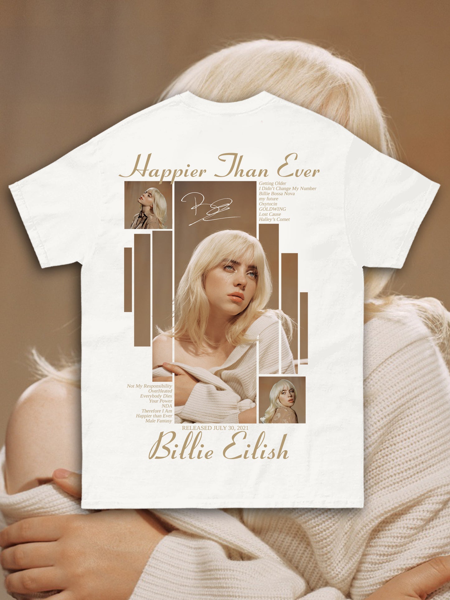 T-shirt Happier than ever