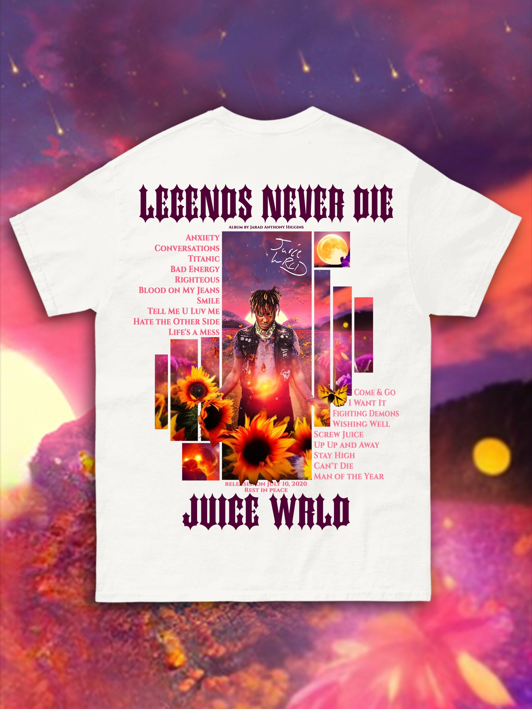 T-shirt LEGENDS NEVER DIE - Introvrtee