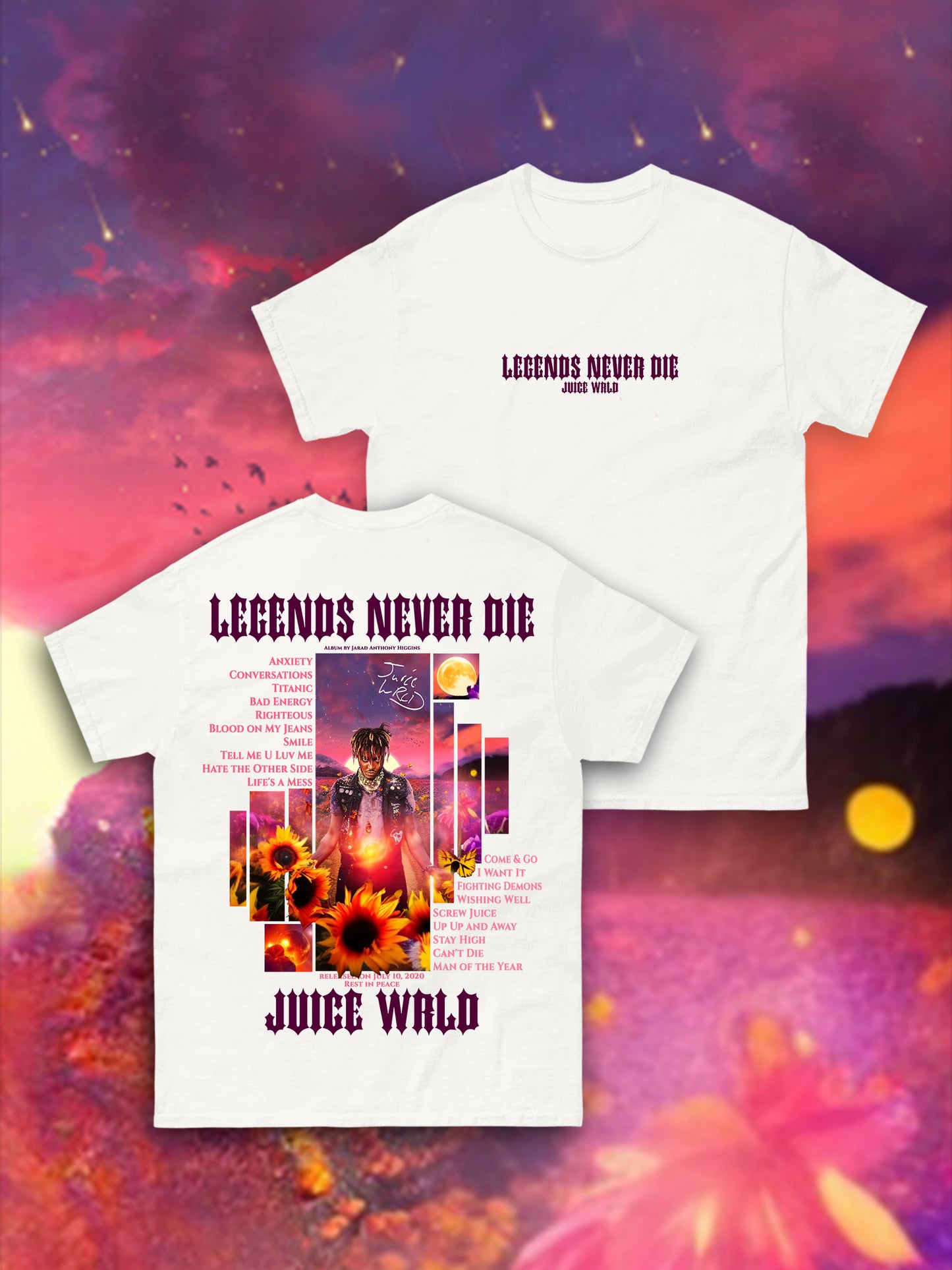 T-shirt LEGENDS NEVER DIE - Introvrtee